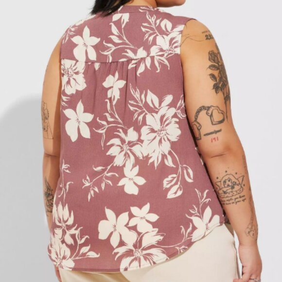 Torrid Harper Washable Gauze Sleeveless Pullover Blouse in Emma floral - Size 3 - Picture 5 of 15